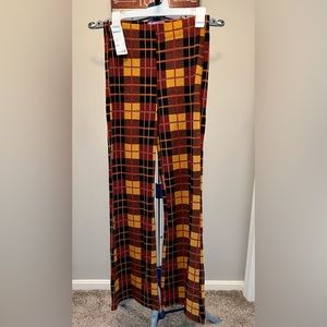 Urban outfitters plaid flare leg pants